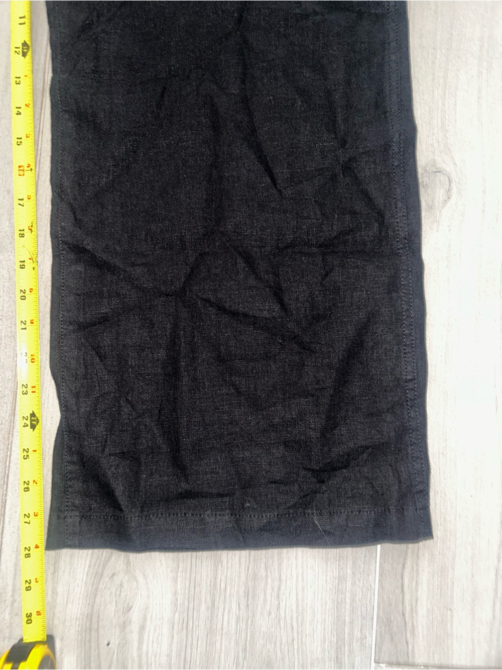 Madewell Patch Pocket Flare Pant 100% Linen Black Size 12P - Picture 10 of 10